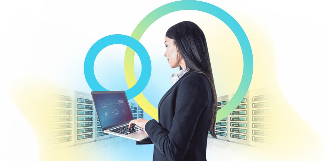 Person learning on laptop